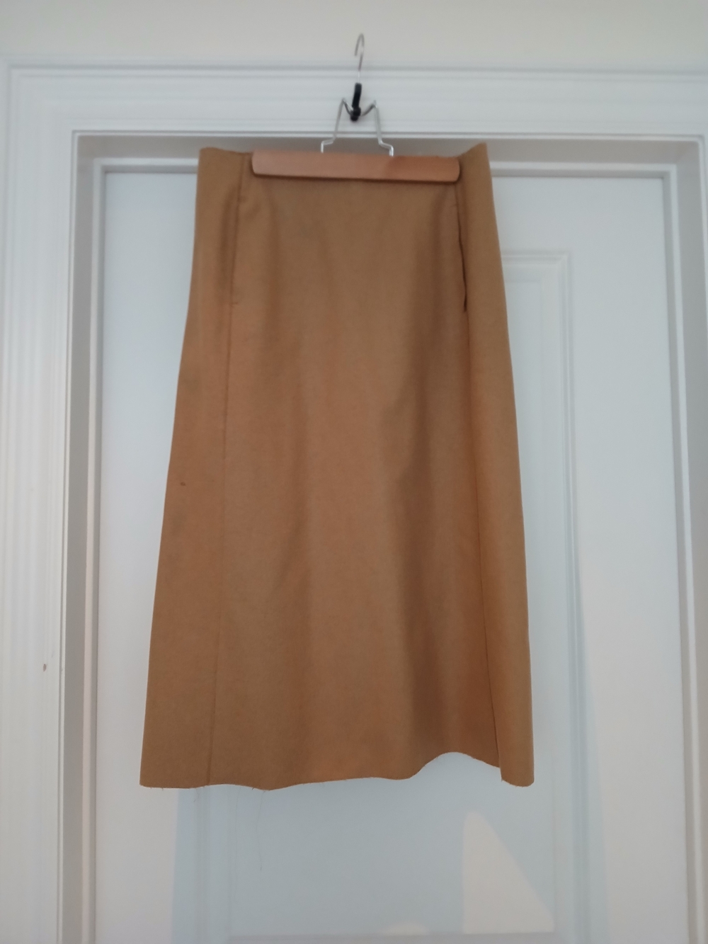 Vintage 90s Zara Carolyn Bessette Kennedy Camel A-Line Women's Skirt